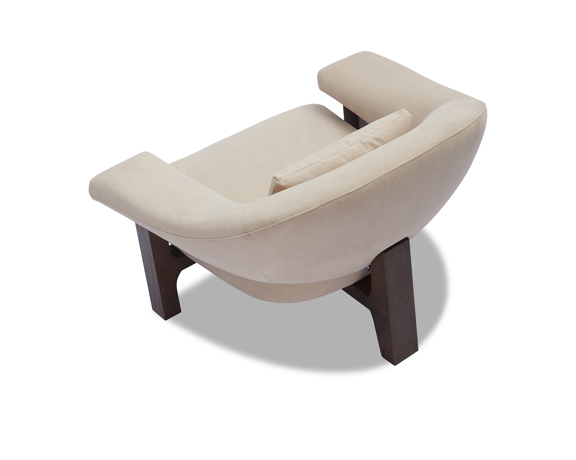 Riviera Occasional Chair - Hopper Desert | Dark Brown Solid Wood