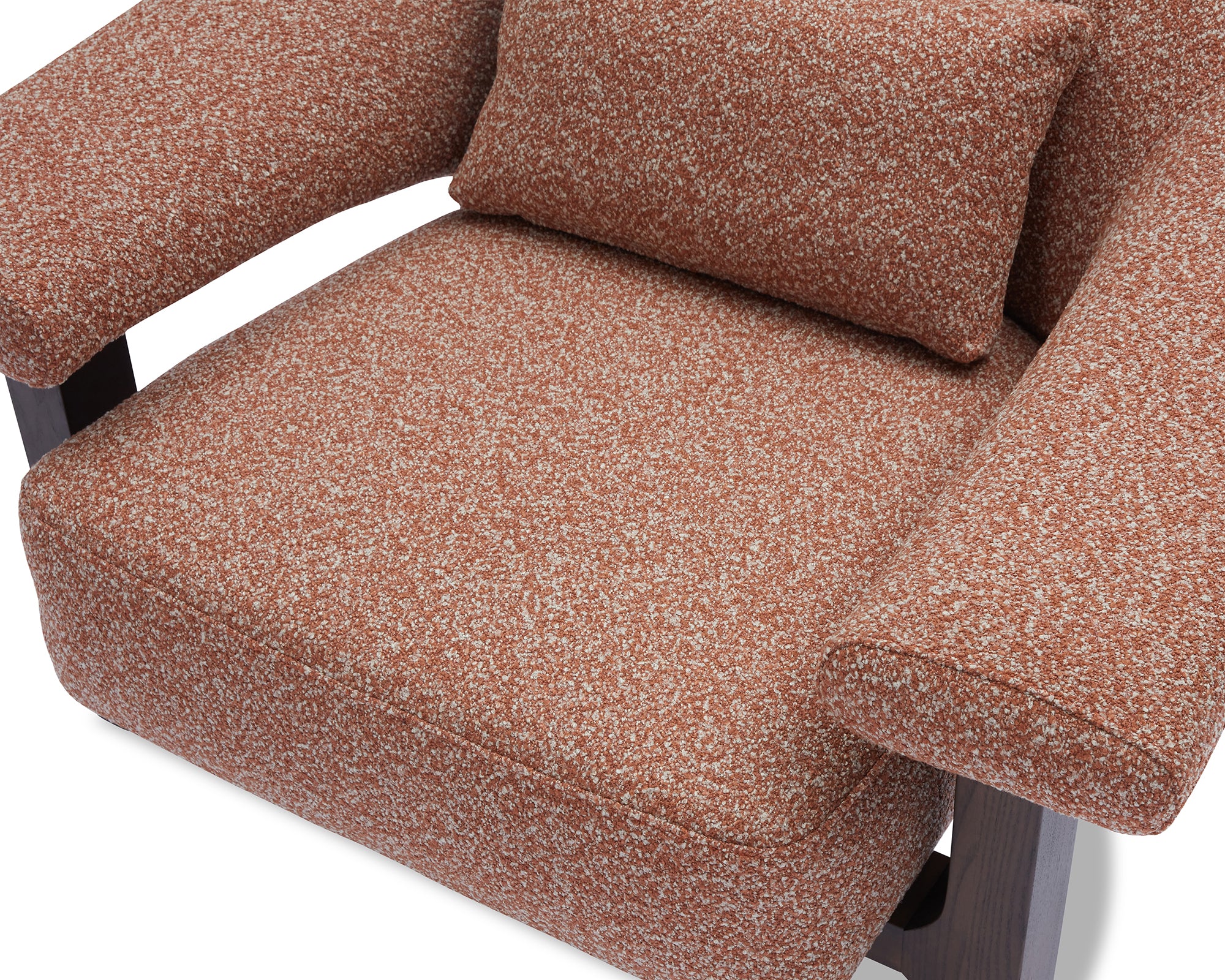 Riviera Occasional Chair - Capella Clay | Dark Brown Solid Wood