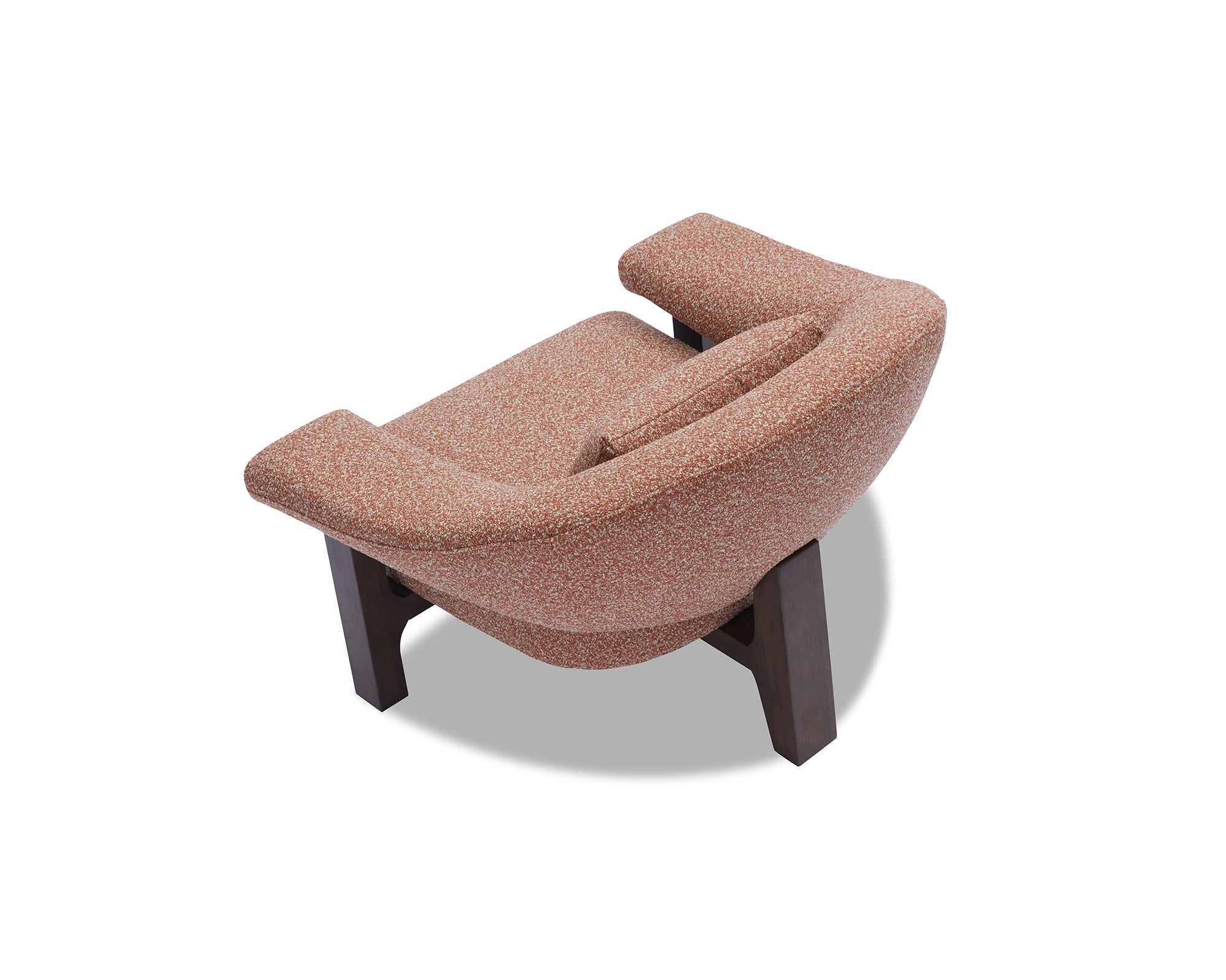 Riviera Occasional Chair - Capella Clay | Dark Brown Solid Wood