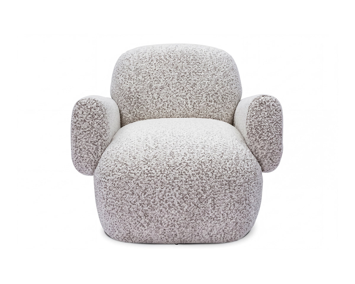 Bolton Swivel Occasional Chair - Ripley Grav | Matt Black Metal
