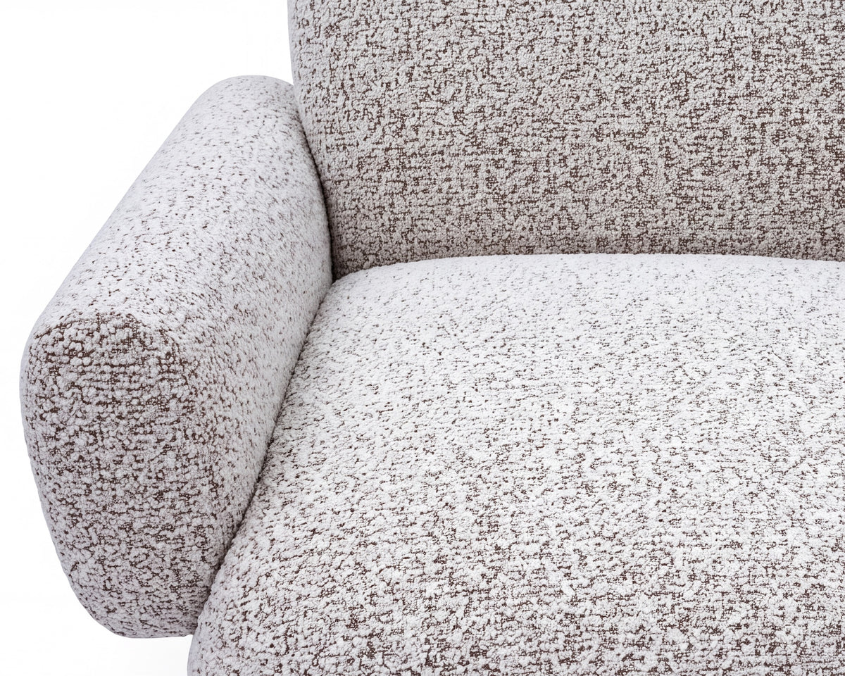 Bolton Swivel Occasional Chair - Ripley Grav | Matt Black Metal