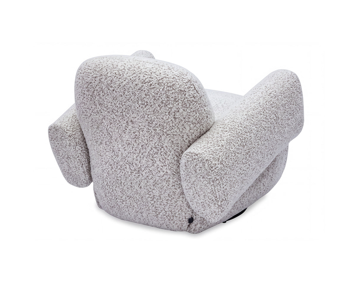 Bolton Swivel Occasional Chair - Ripley Grav | Matt Black Metal