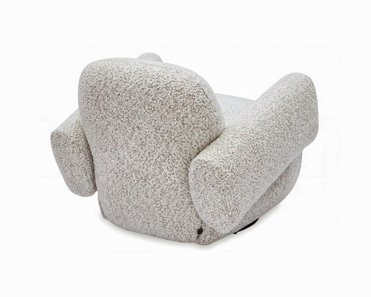 Bolton Swivel Occasional Chair - Ripley Grav | Matt Black Metal