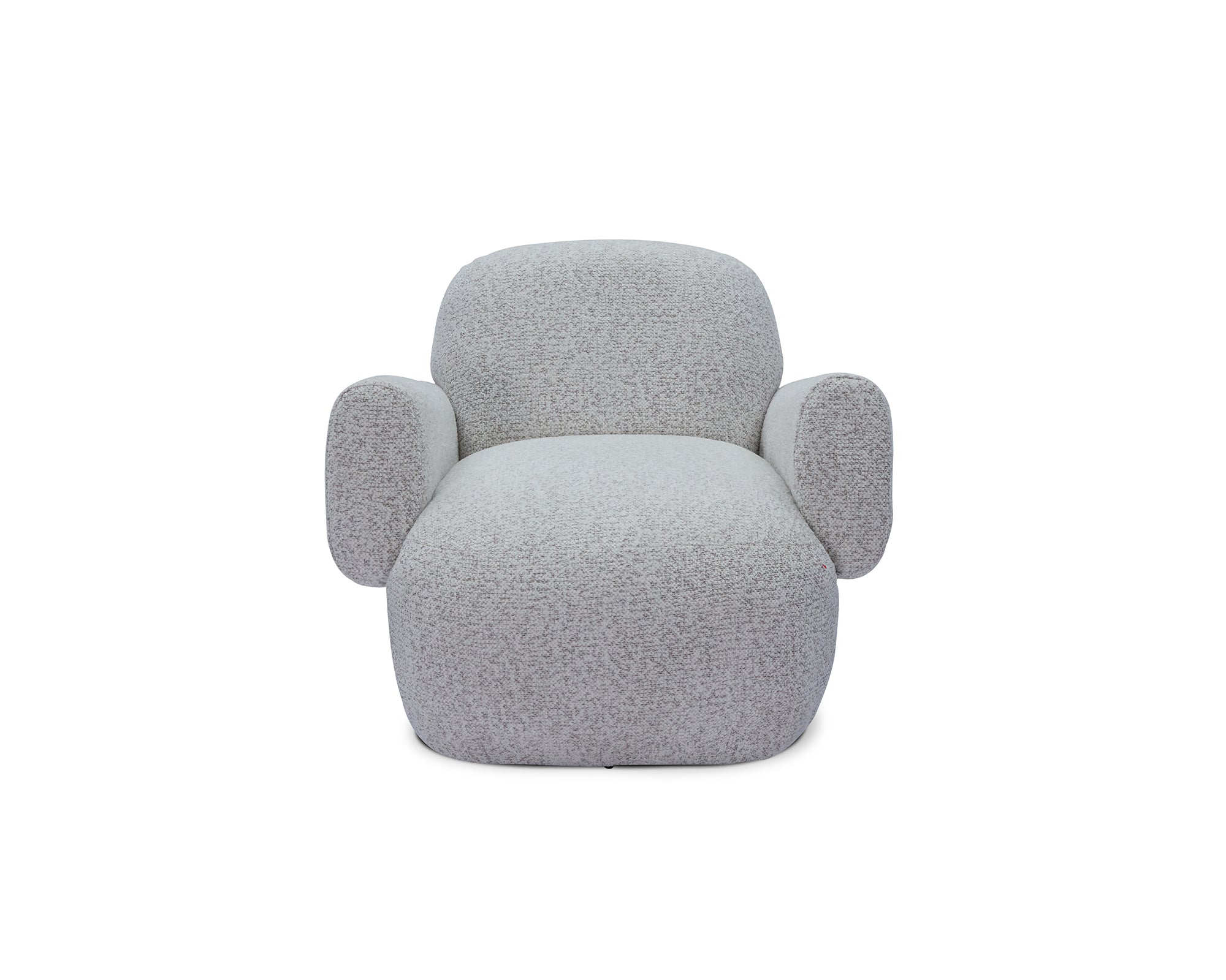 Bolton Swivel Occasional Chair - Ripley Grav | Matt Black Metal