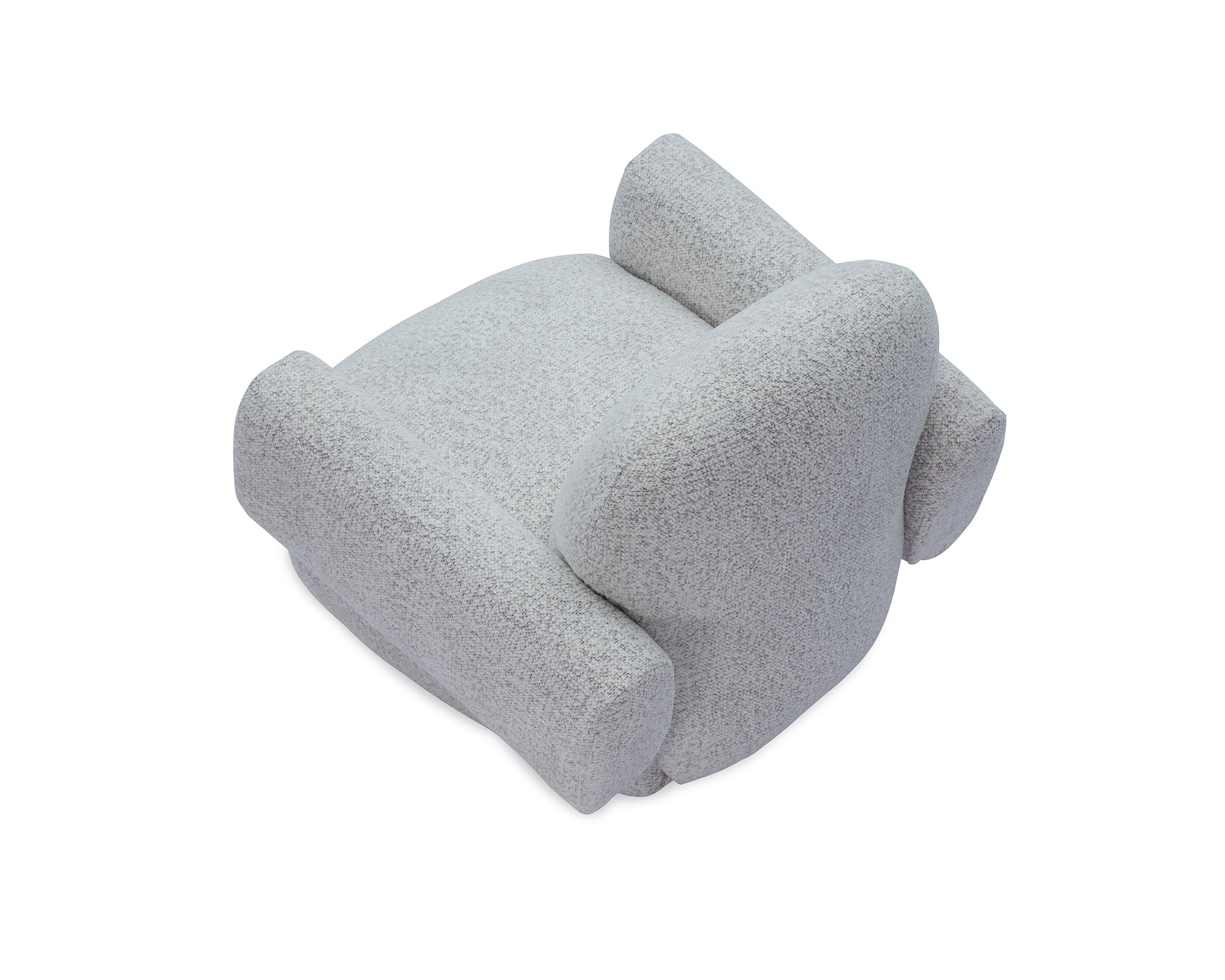 Bolton Swivel Occasional Chair - Ripley Grav | Matt Black Metal