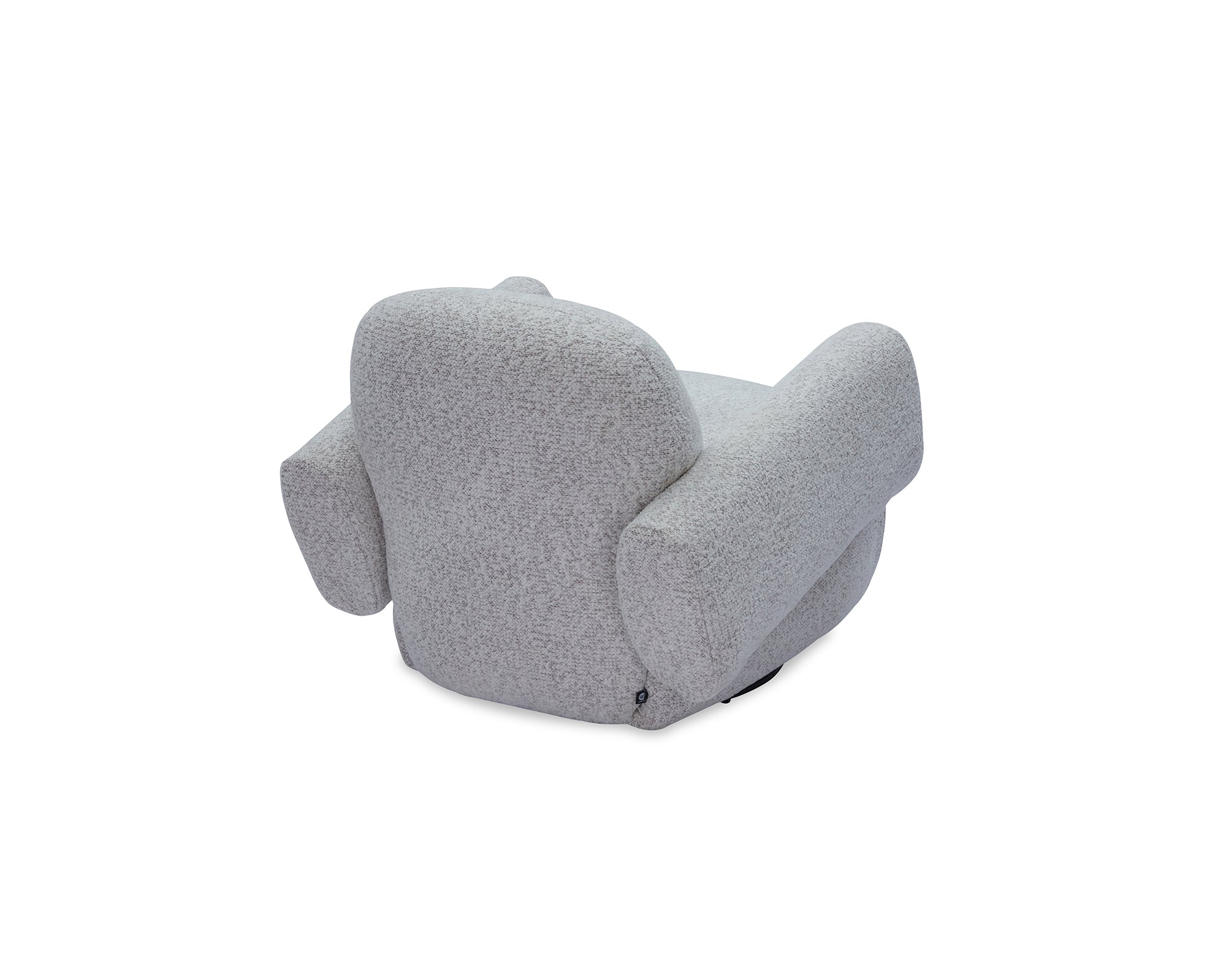 Bolton Swivel Occasional Chair - Ripley Grav | Matt Black Metal
