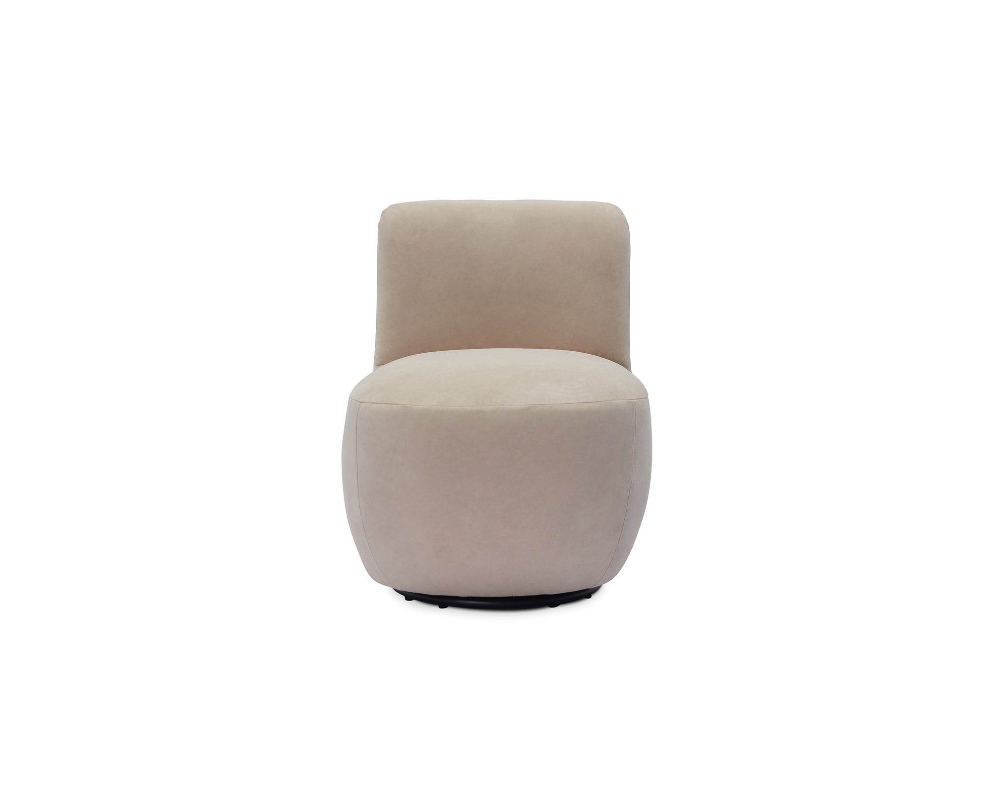 Hopper Swivel Occasional Chair - Hopper Desert | Matt Black Metal