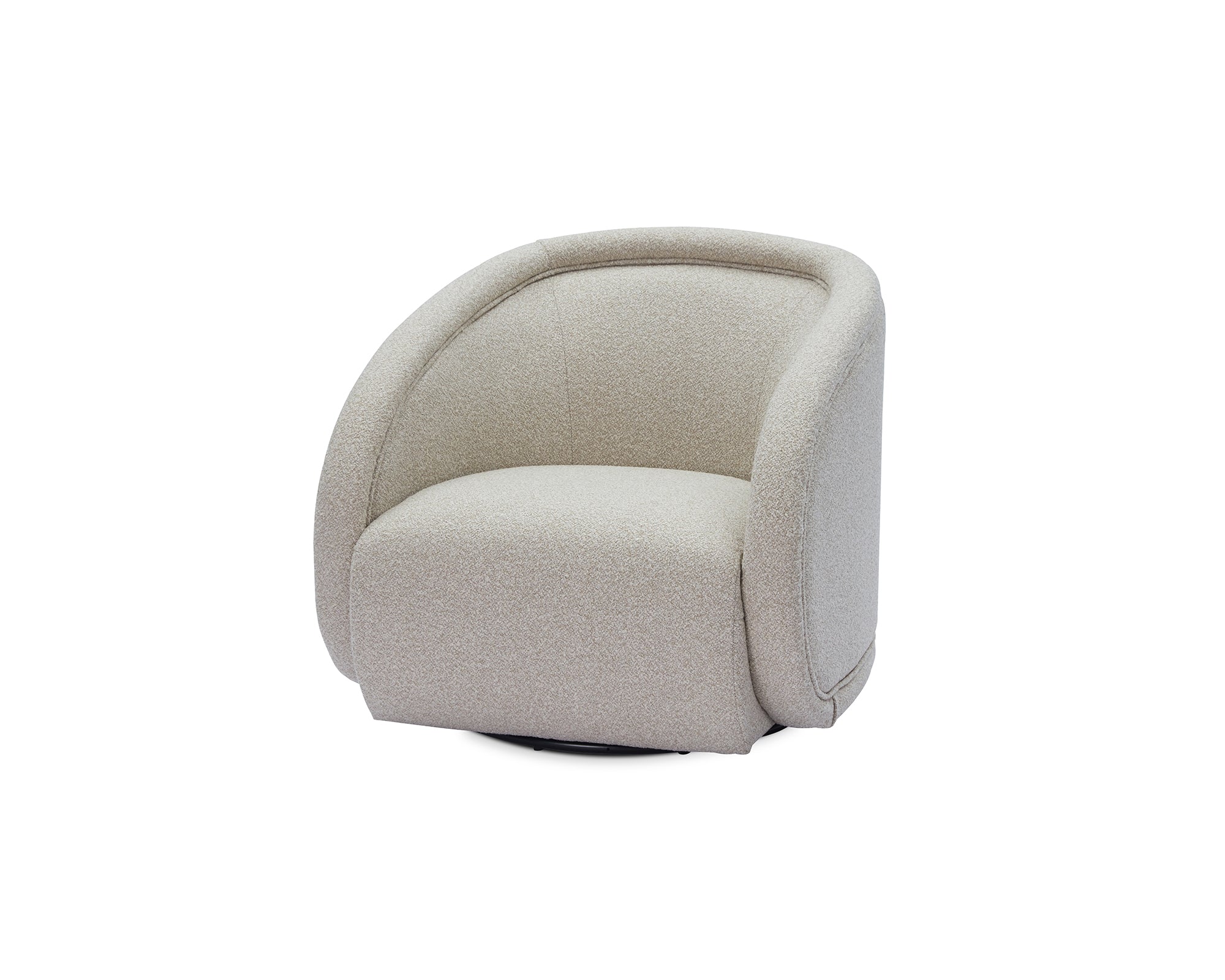Alice Swivel Occasional Chair - Capella Sand | Matt Black Metal