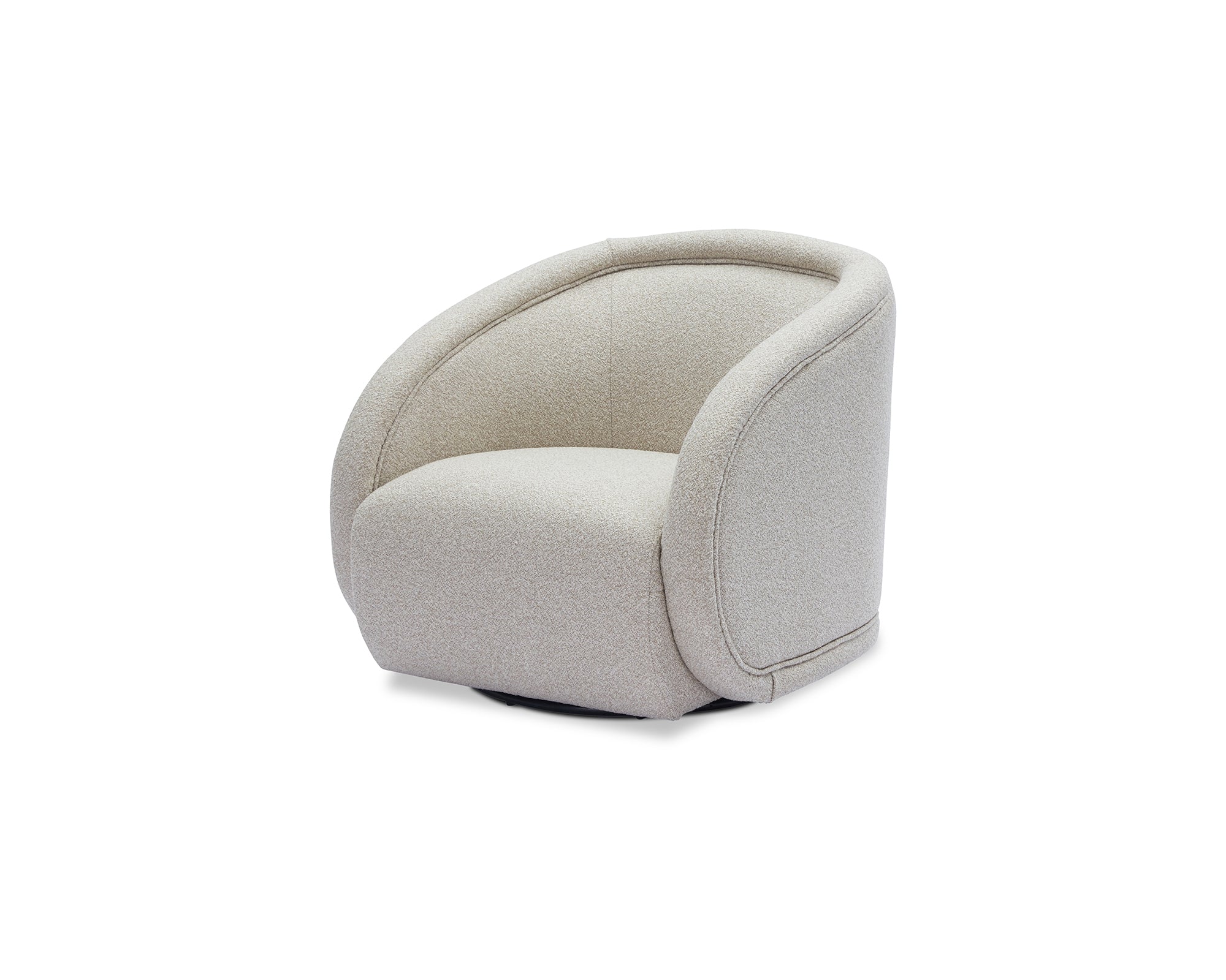Alice Swivel Occasional Chair - Capella Sand | Matt Black Metal