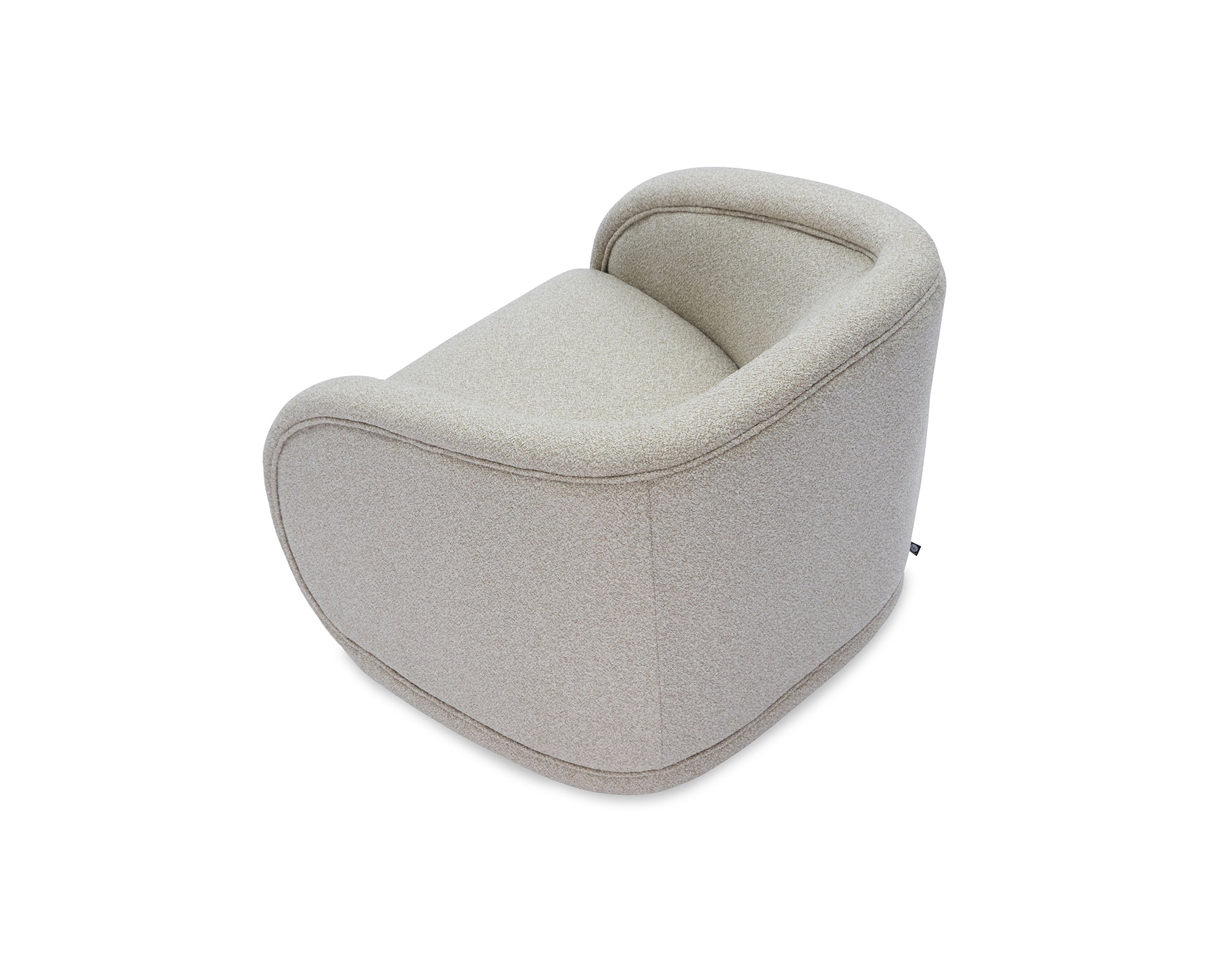 Alice Swivel Occasional Chair - Capella Sand | Matt Black Metal