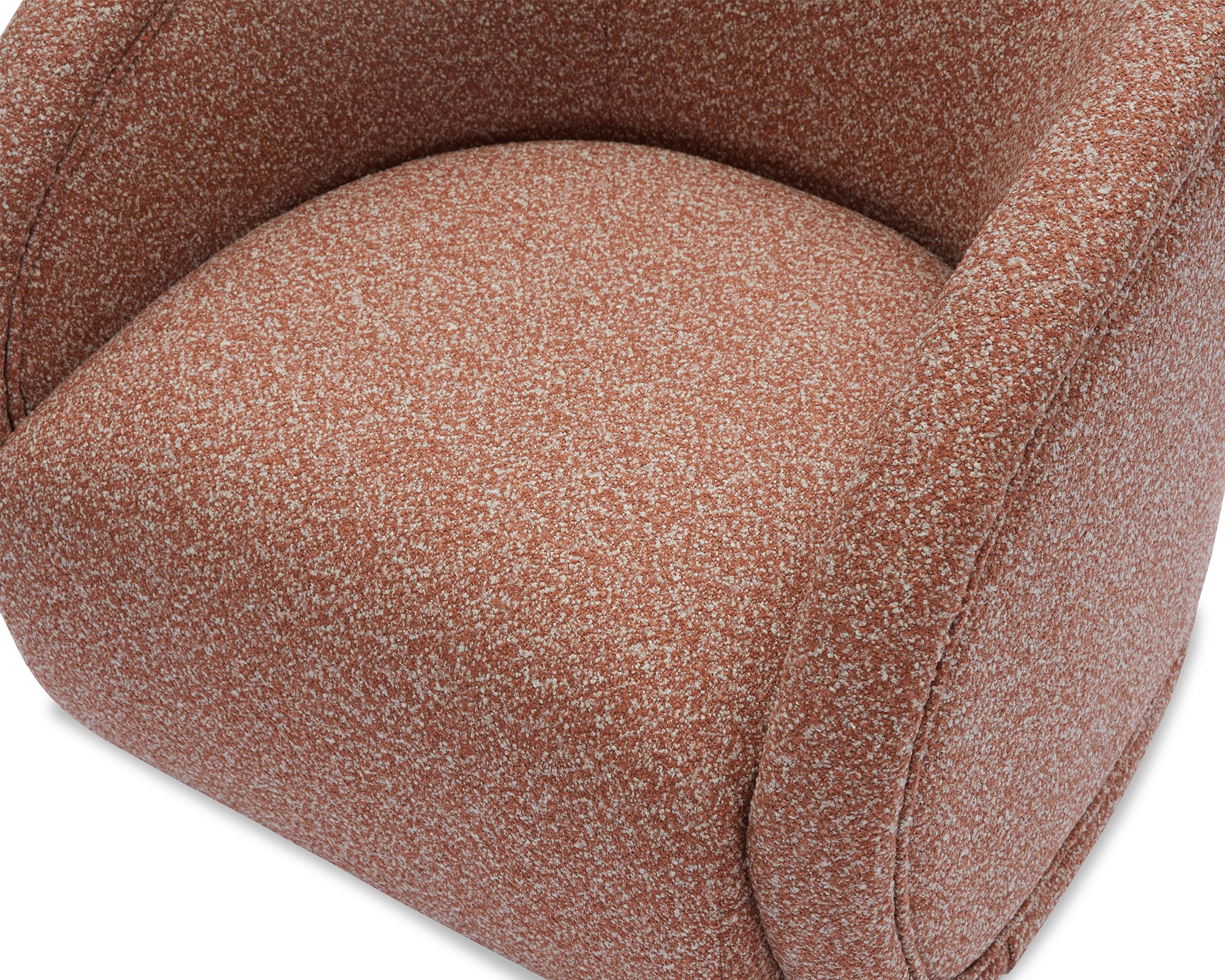 Alice Swivel Occasional Chair - Capella Clay | Matt Black Metal