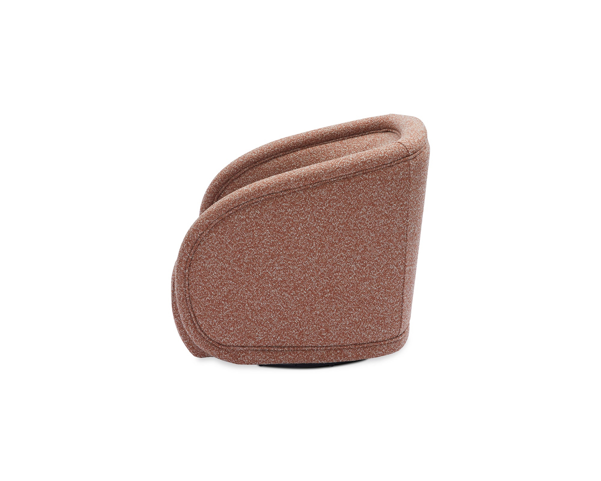 Alice Swivel Occasional Chair - Capella Clay | Matt Black Metal