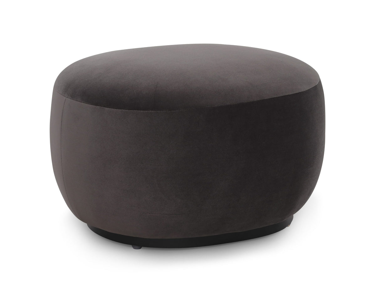 Polter Ottoman  -  Kaster II Slate Velvet