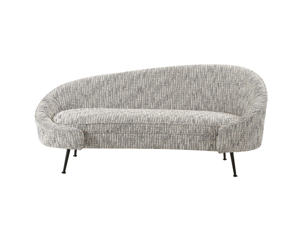Aspen Sofa - Sherpa Grey/Matt Black