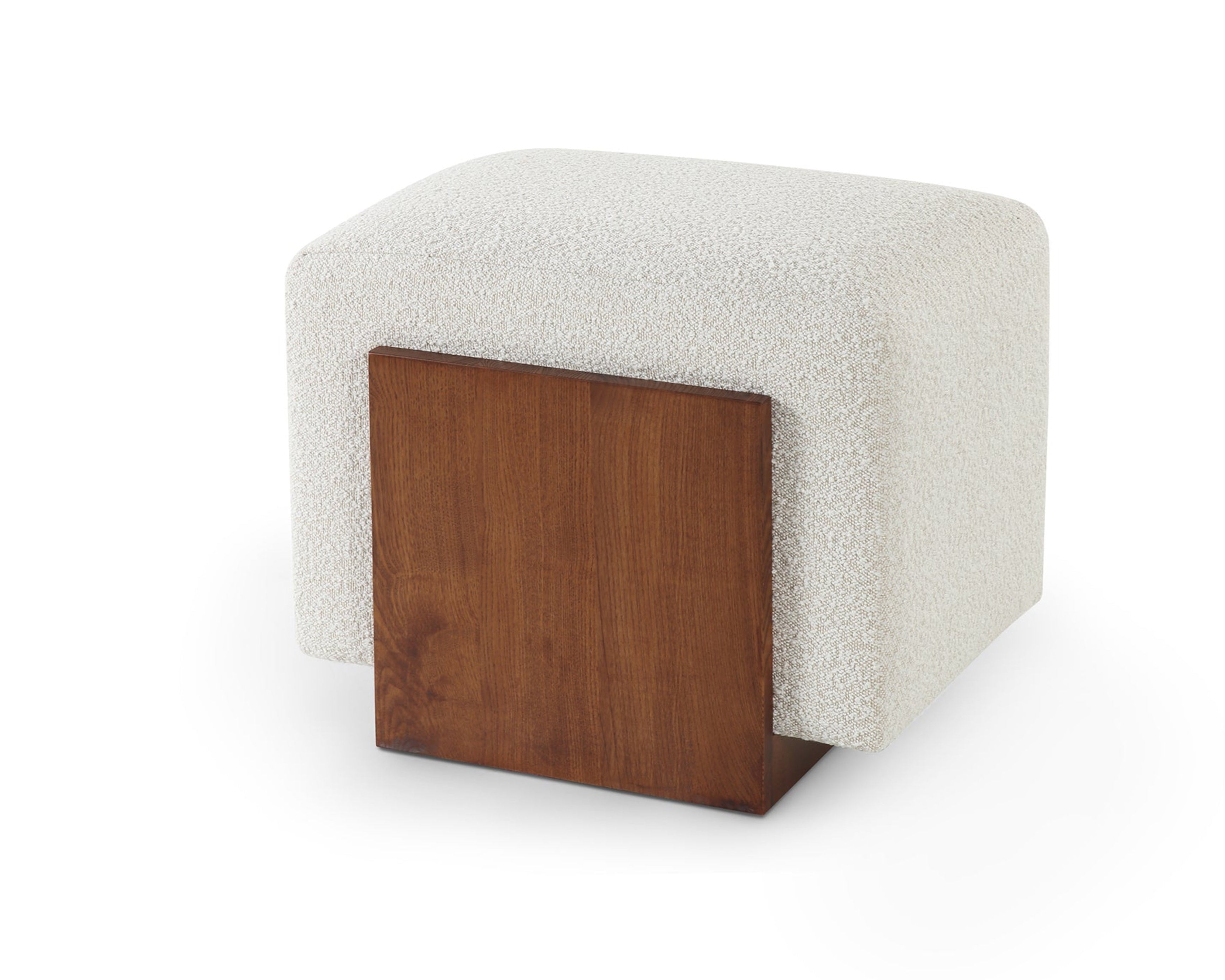 Warwick Stool  -  Boucle Sand & Classic Brown
