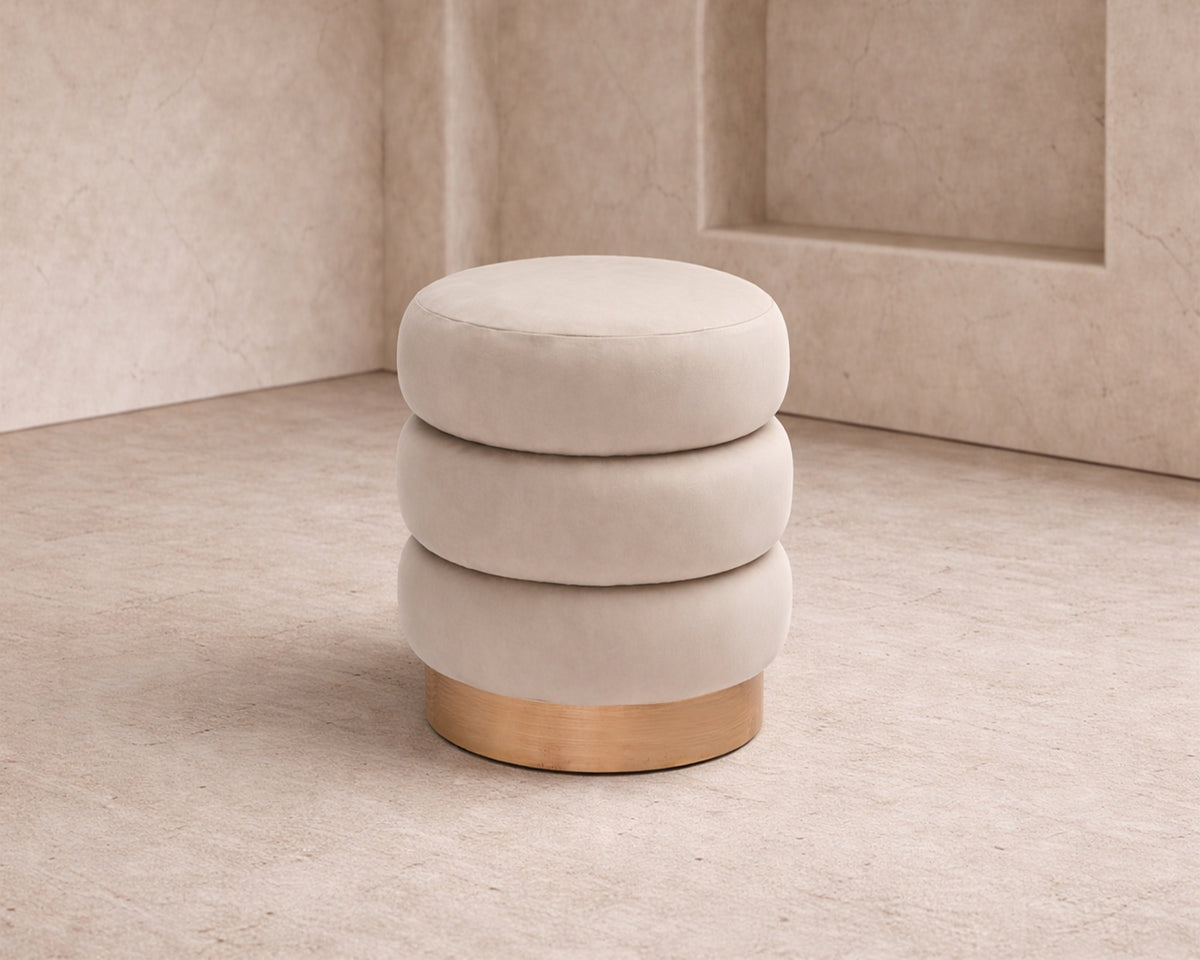 Trace Footstool - Hopper Desert | Natural Oak Solid Wood