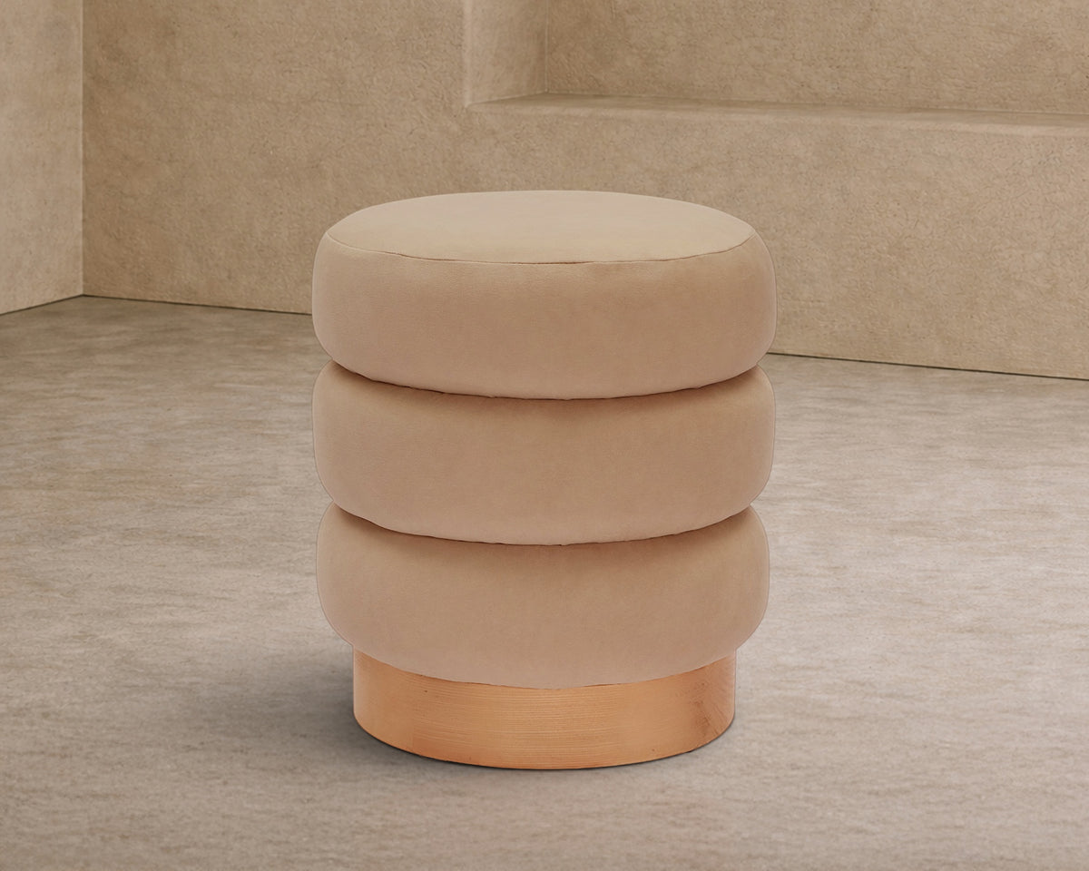 Trace Footstool - Hopper Desert | Natural Oak Solid Wood