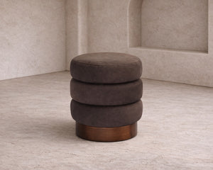 Trace Footstool - Hopper Terra | Mid Brown Oak Solid Wood