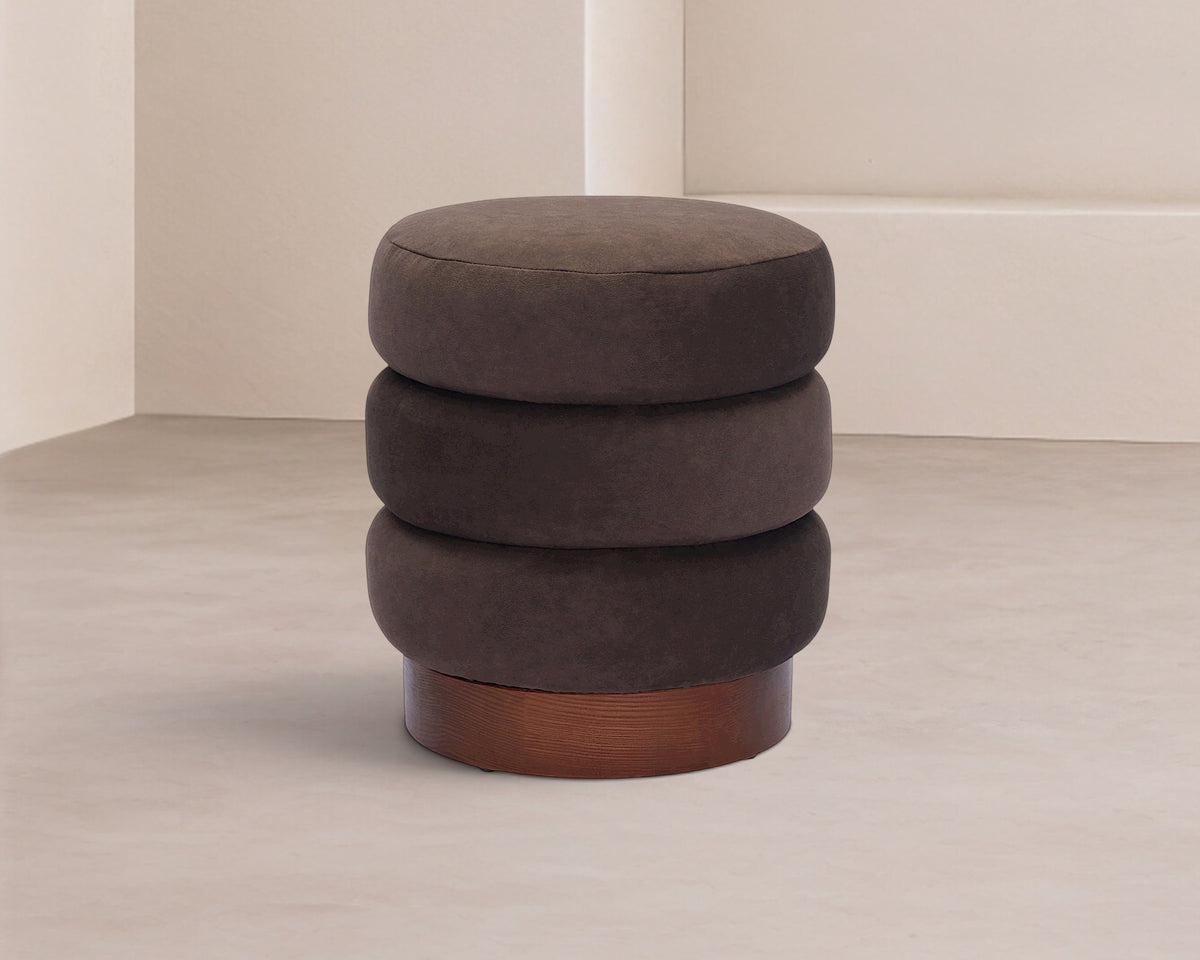 Trace Footstool - Hopper Terra | Mid Brown Oak Solid Wood