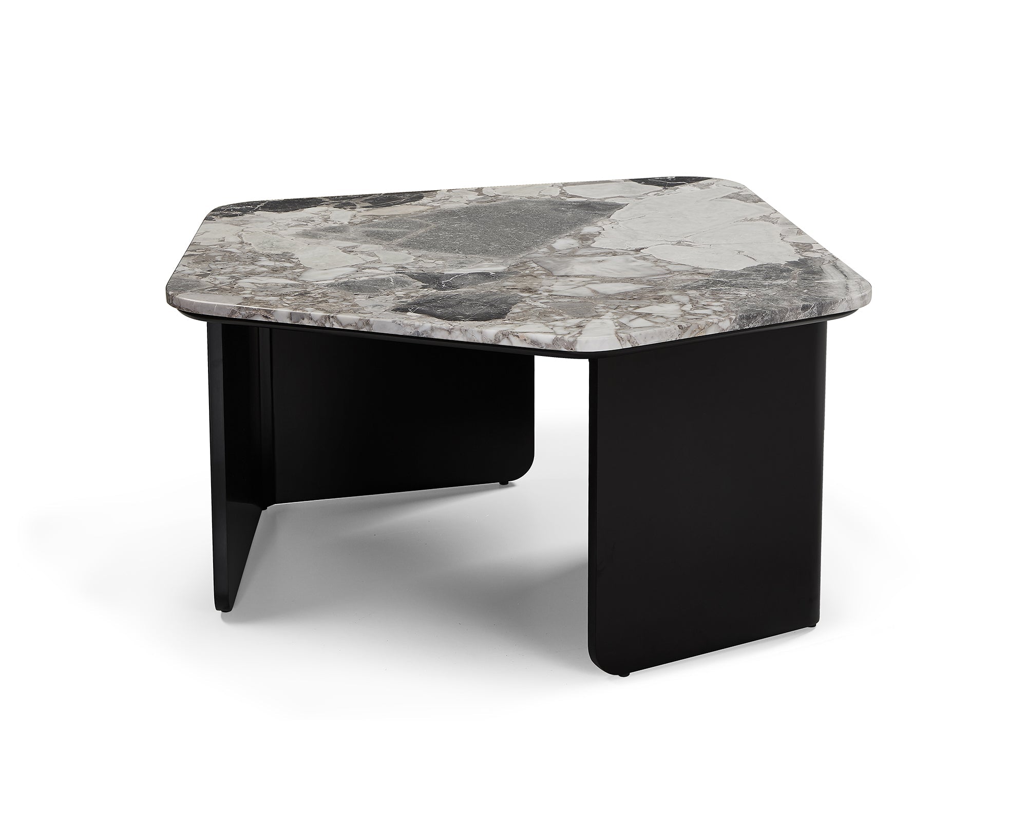 Organic Coffee Table  -  Oreo Grey/Matt Black