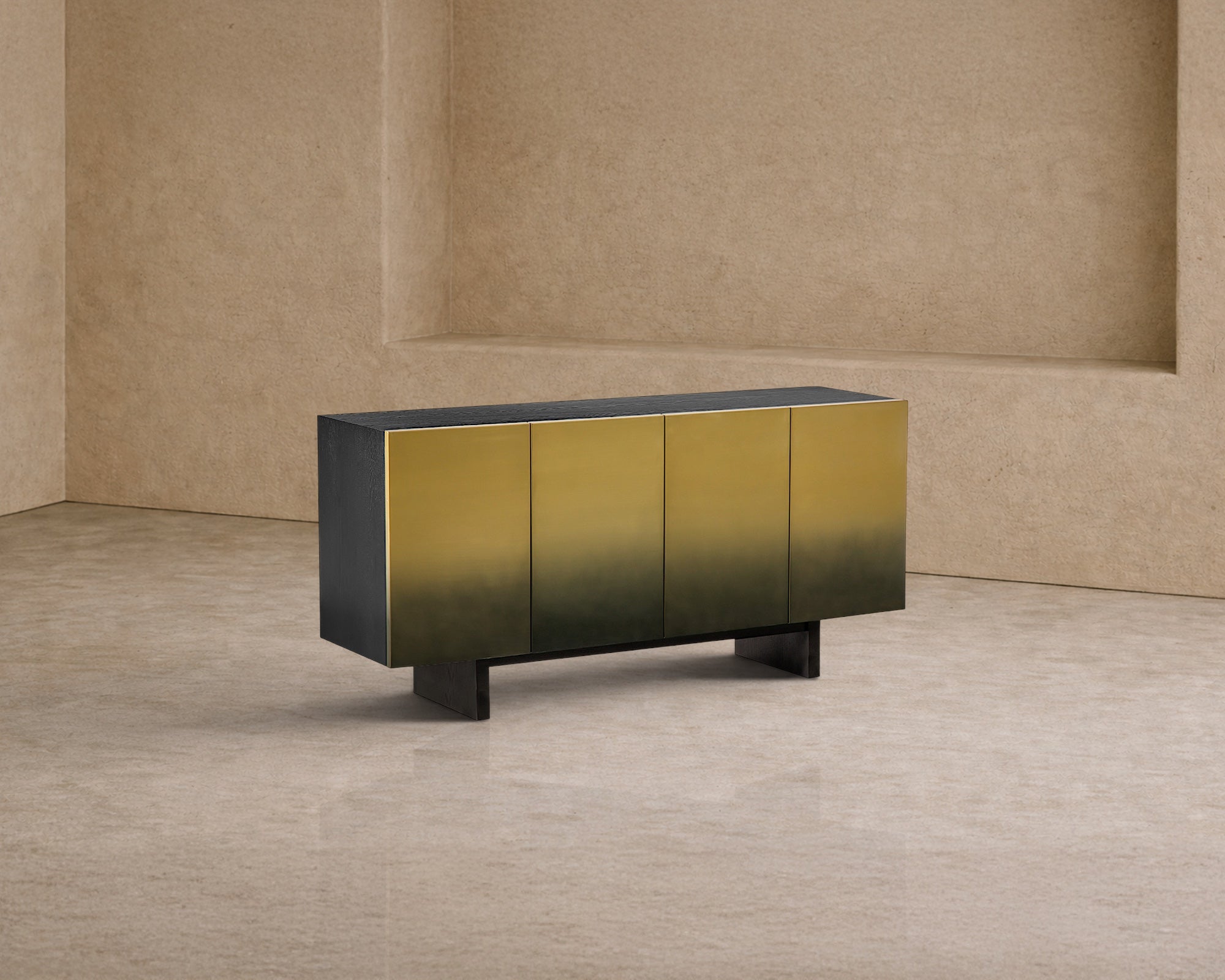 Dim Sideboard - Black and Gold Ombre