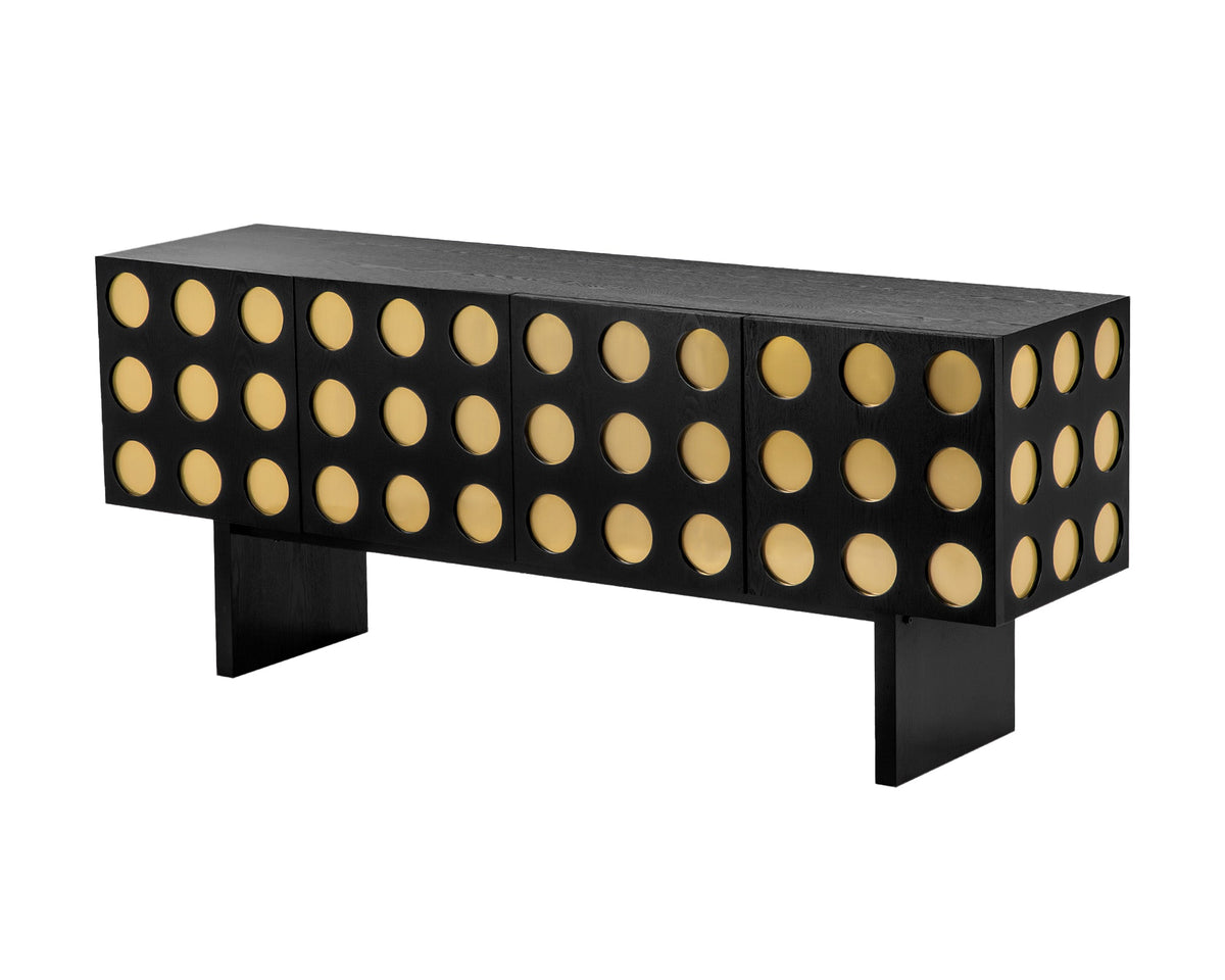 Montana  Sideboard - Black Ash Wood and Brushed Brass