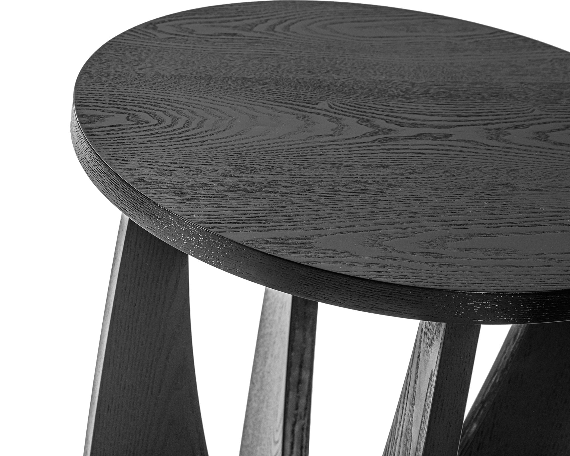 Borne Side Table  -  Matt Black Ash