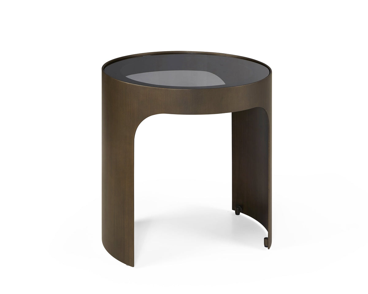 Arch Side Table   -  Antique Bronze/Smoked Black