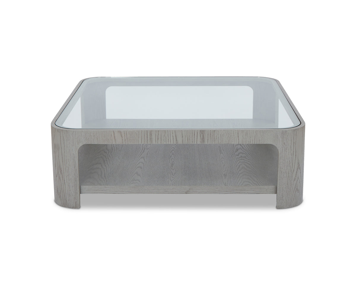 Espiga Coffee Table - Silver Black and Clear Glass -