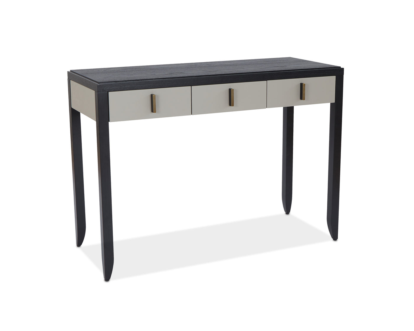 Garda Dressing Table - Wenge and Taupe Faux Leather