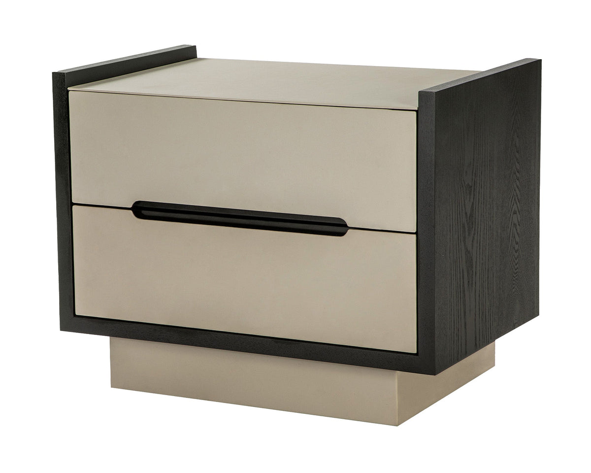 Antara Bedside Table - Dark Soft Cream