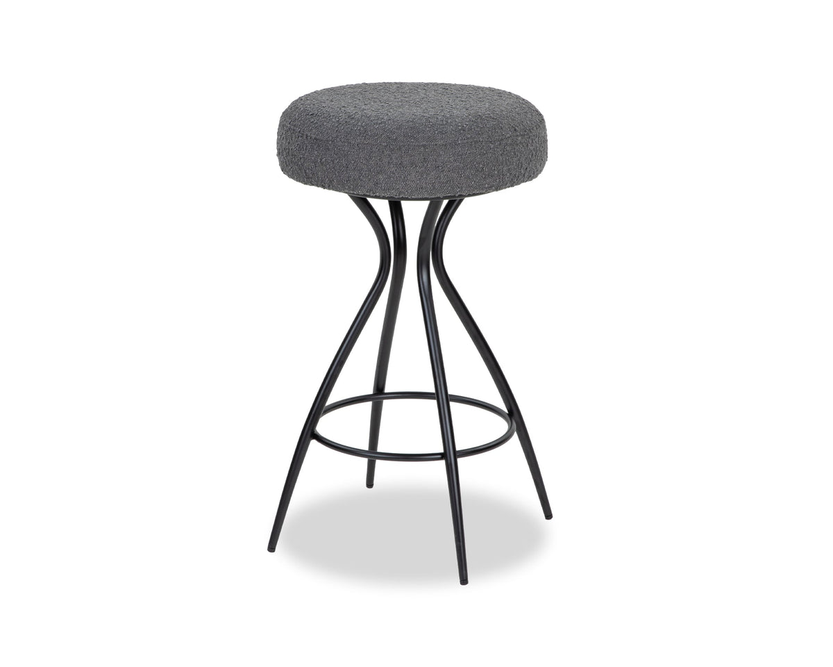 Hydra Counter Stool  -  Boucle Graphic Grey