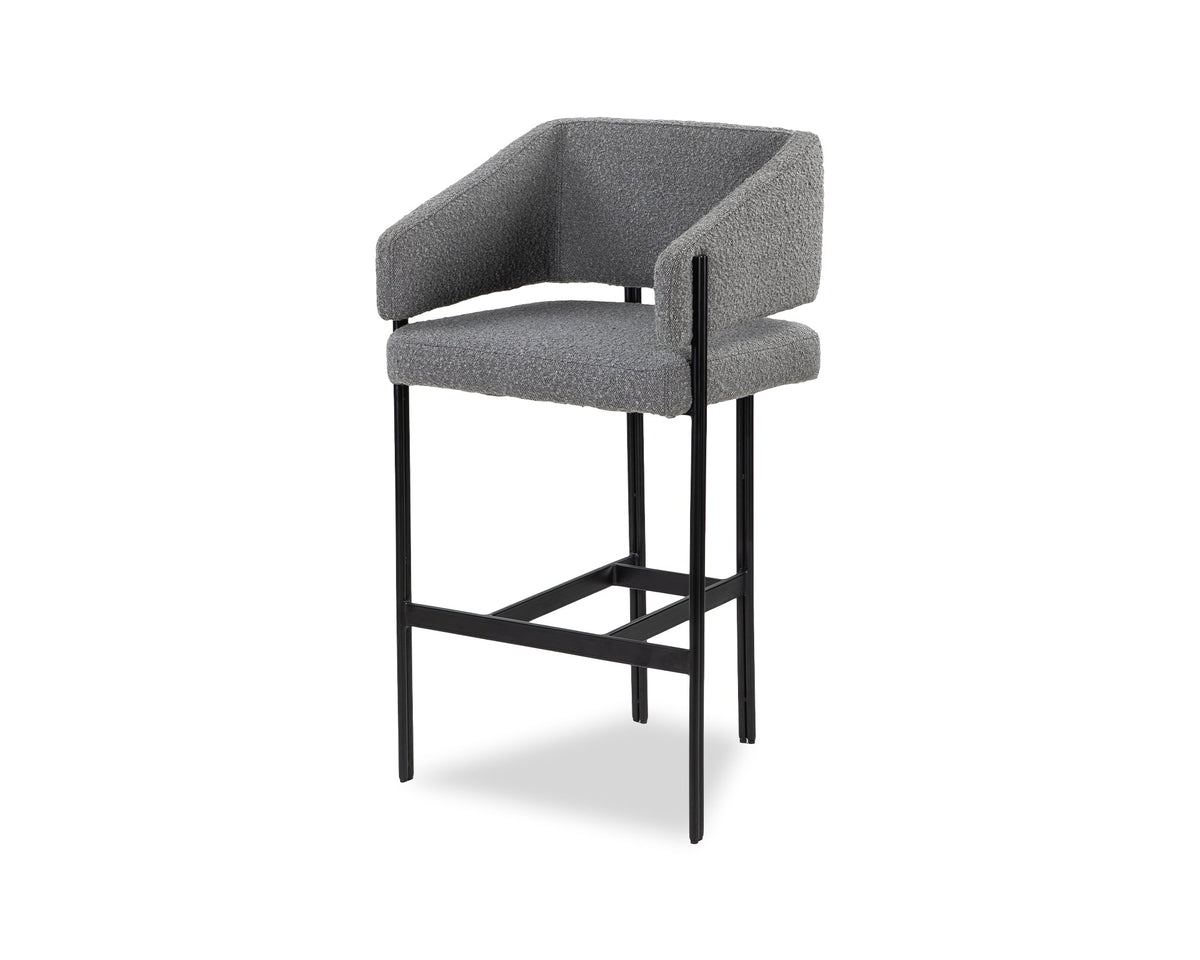 Tatler Bar Stool  -  Boucle Grey