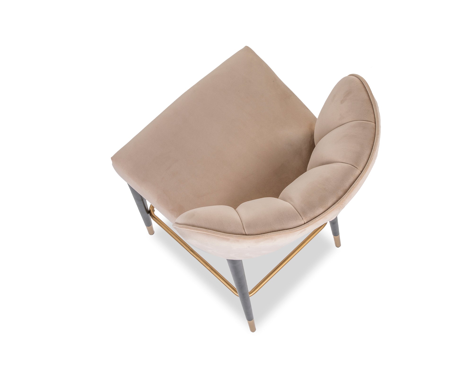 Maya Counter Stool  -  Kaster Mushroom Velvet