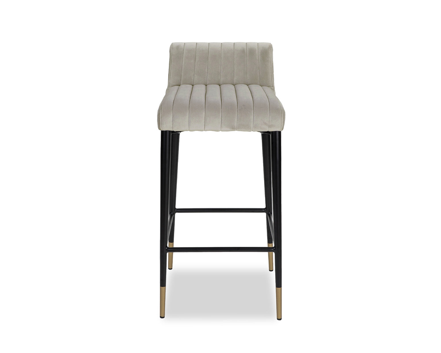 Coltrane Bar Stool  -   Megan Light Grey Velvet