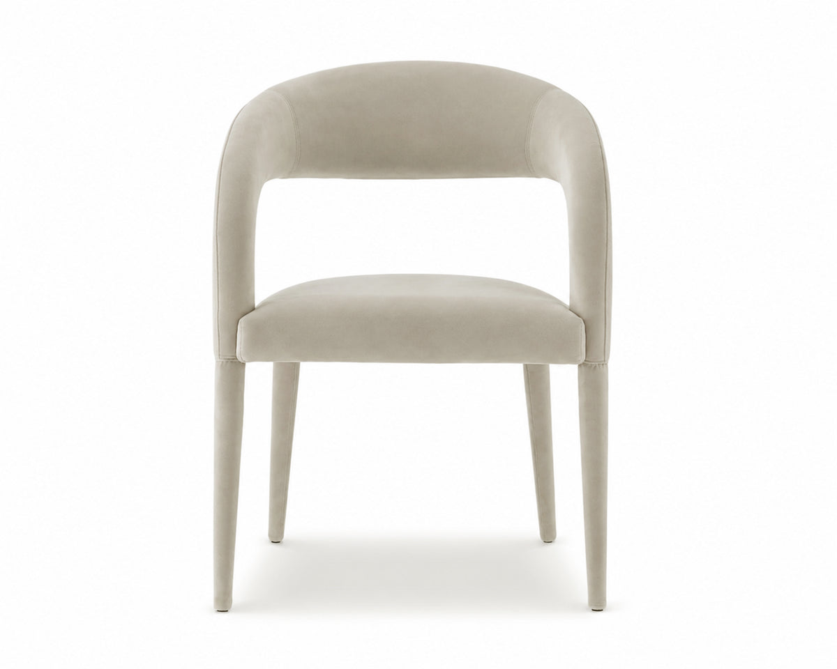 Salma Dining Chair - Gainsborough Ash Grey Velvet