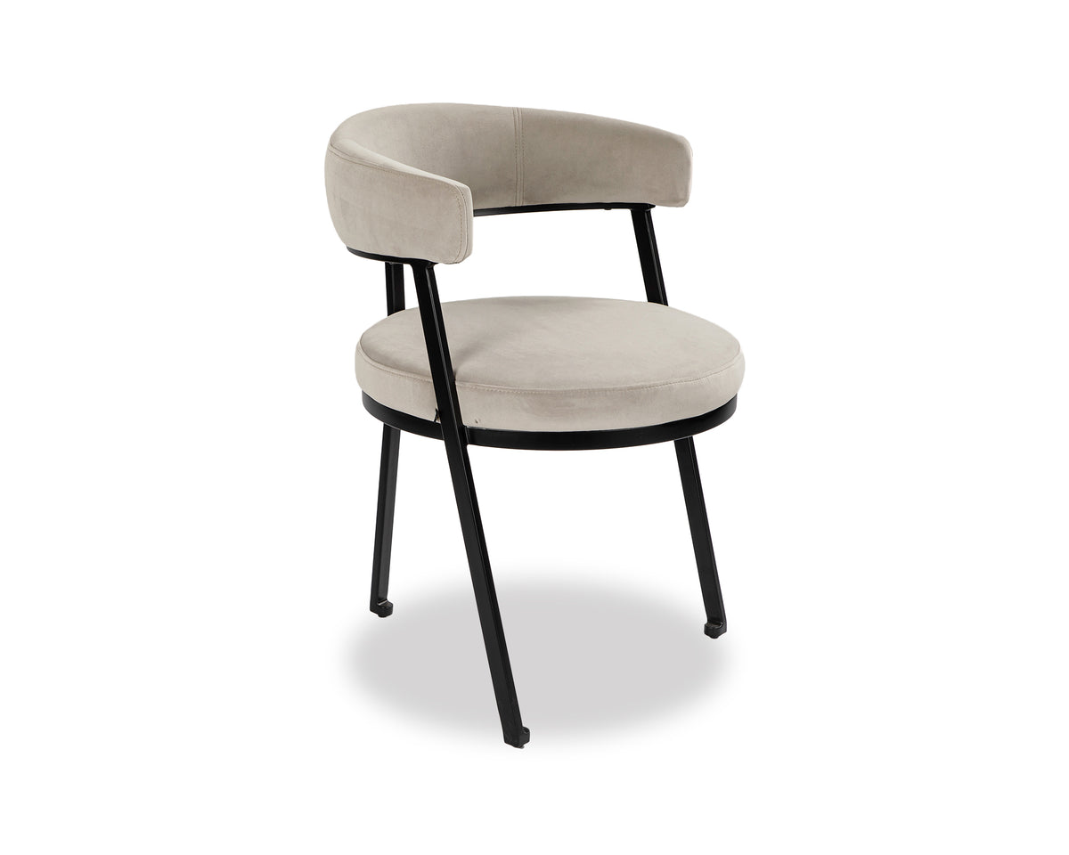 Bonnet Dining Chair  -  Kaster Light Grey