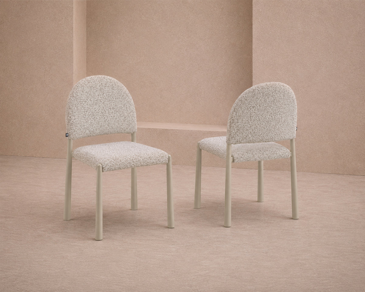 Noma Dining Chair (set of 2) - Ripley Grav & Gloss Ivory
