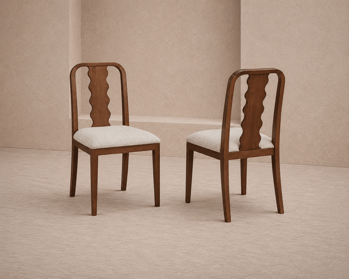 Diane Dining Chair (set of 2) - Capella Sand & Brushed Brown