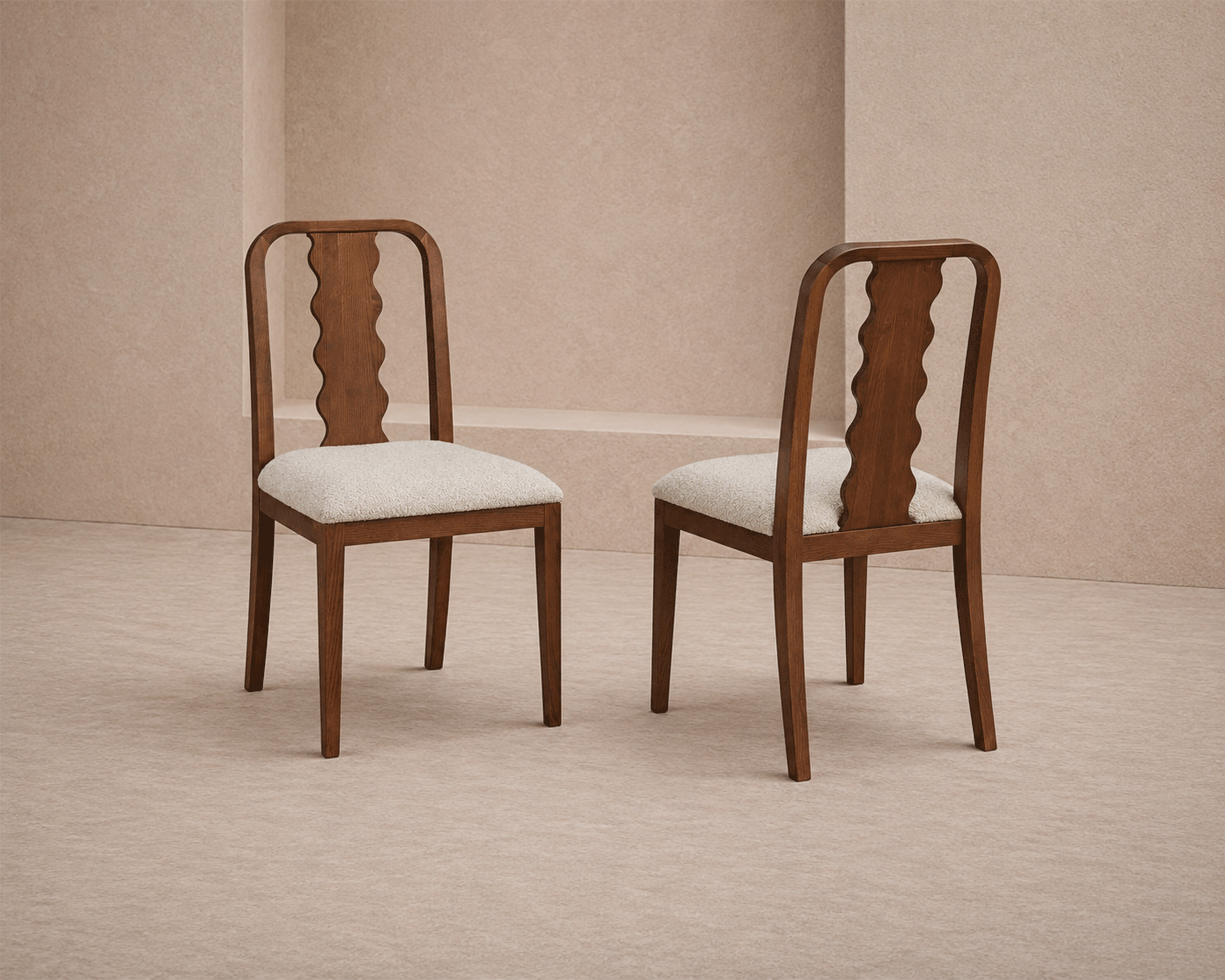 Diane Dining Chair (set of 2) - Capella Sand & Brushed Brown