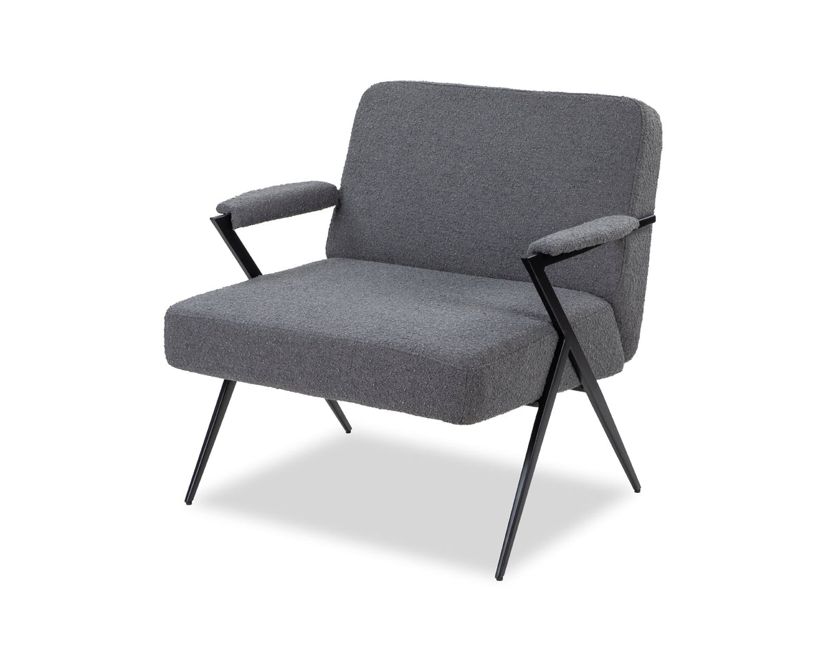 Ponti Occasional Chair  -  Boucle Graphic Grey