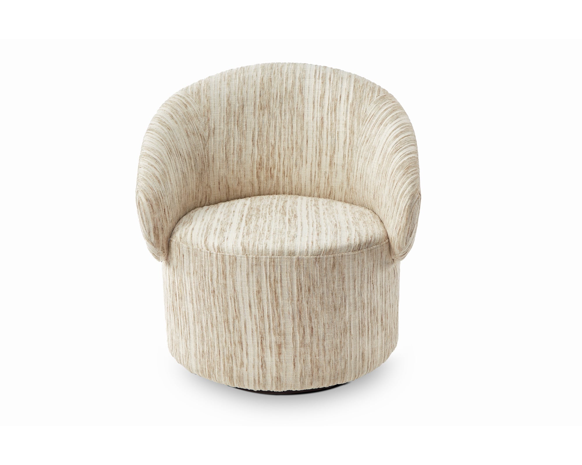 Aurelle Swivel Occasional Chair - Windsor Beige & Matt Black