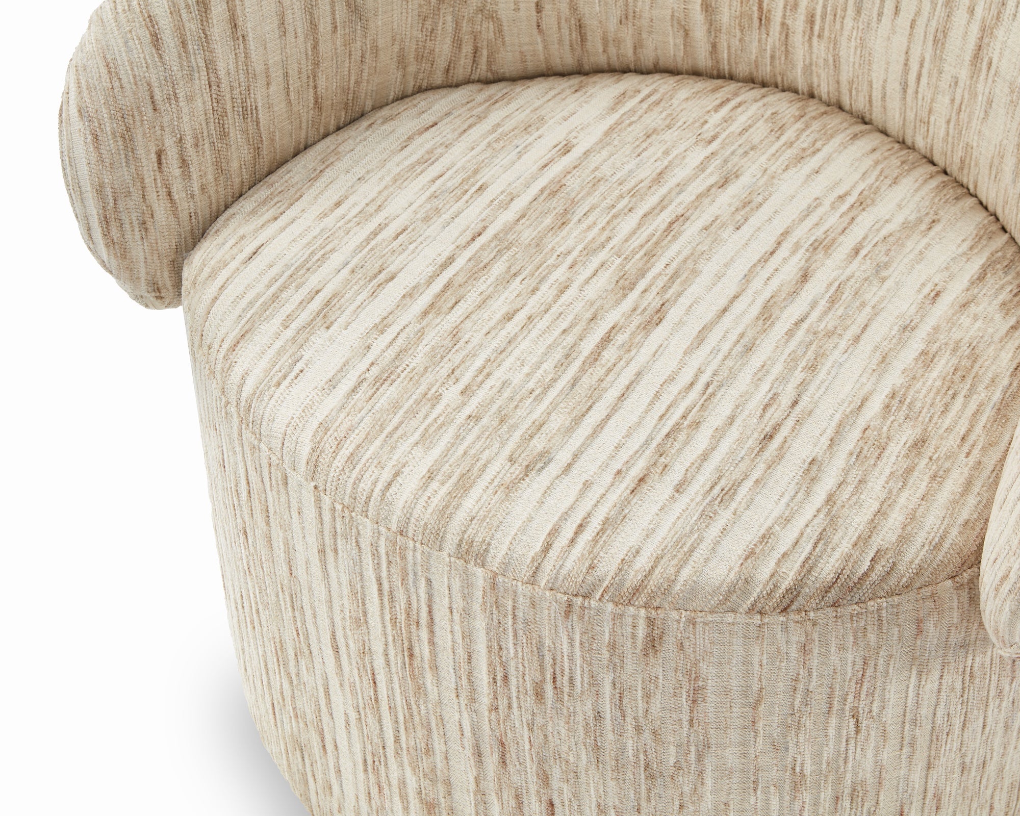 Aurelle Swivel Occasional Chair - Windsor Beige & Matt Black