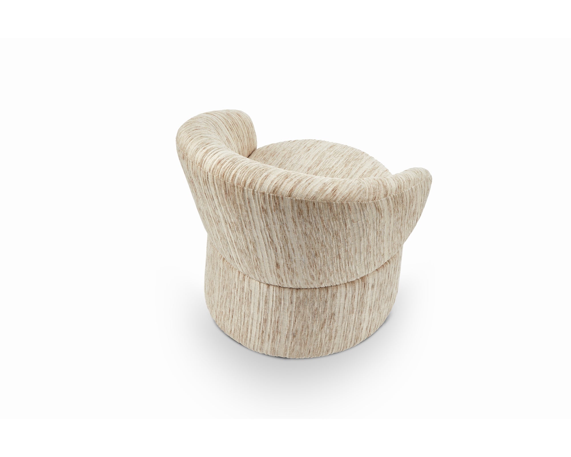 Aurelle Swivel Occasional Chair - Windsor Beige & Matt Black