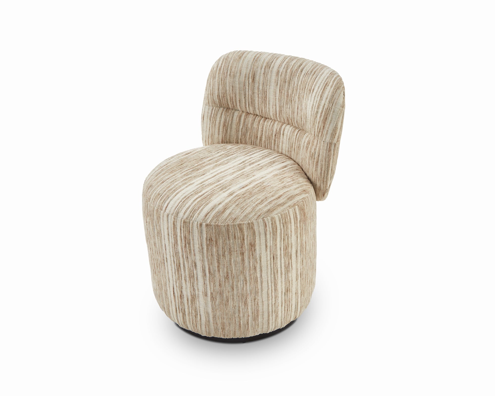 Aura Swivel Occasional Chair - Windsor Beige & Matt Black