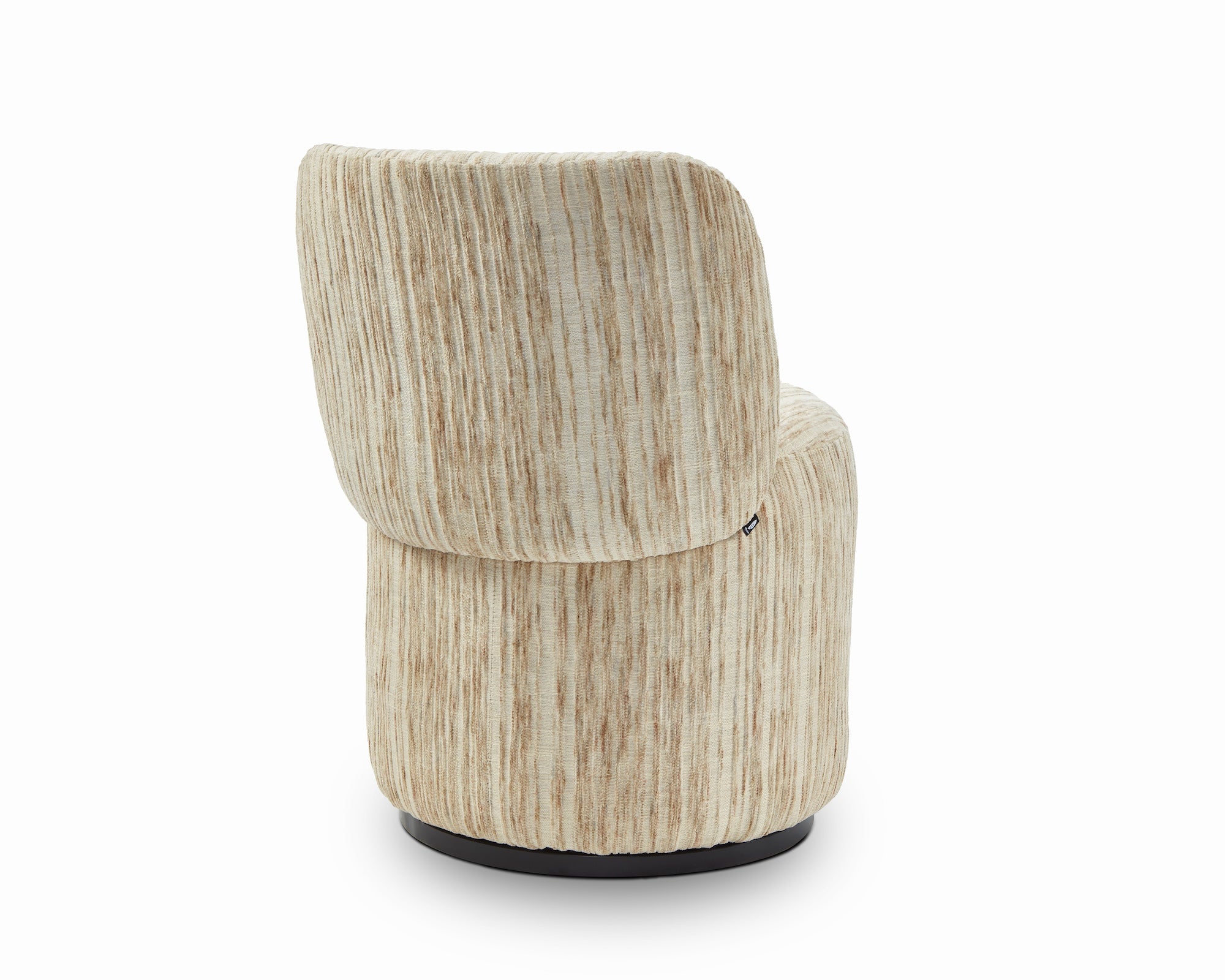 Aura Swivel Occasional Chair - Windsor Beige & Matt Black