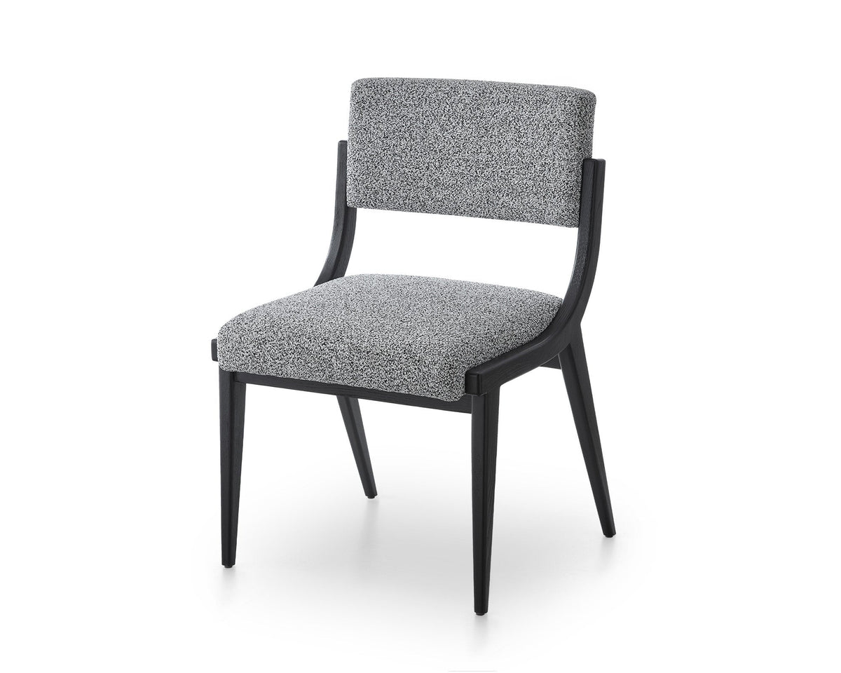 Miami Dining Chair  -  Cordoba Speckle Grey & Matt Black