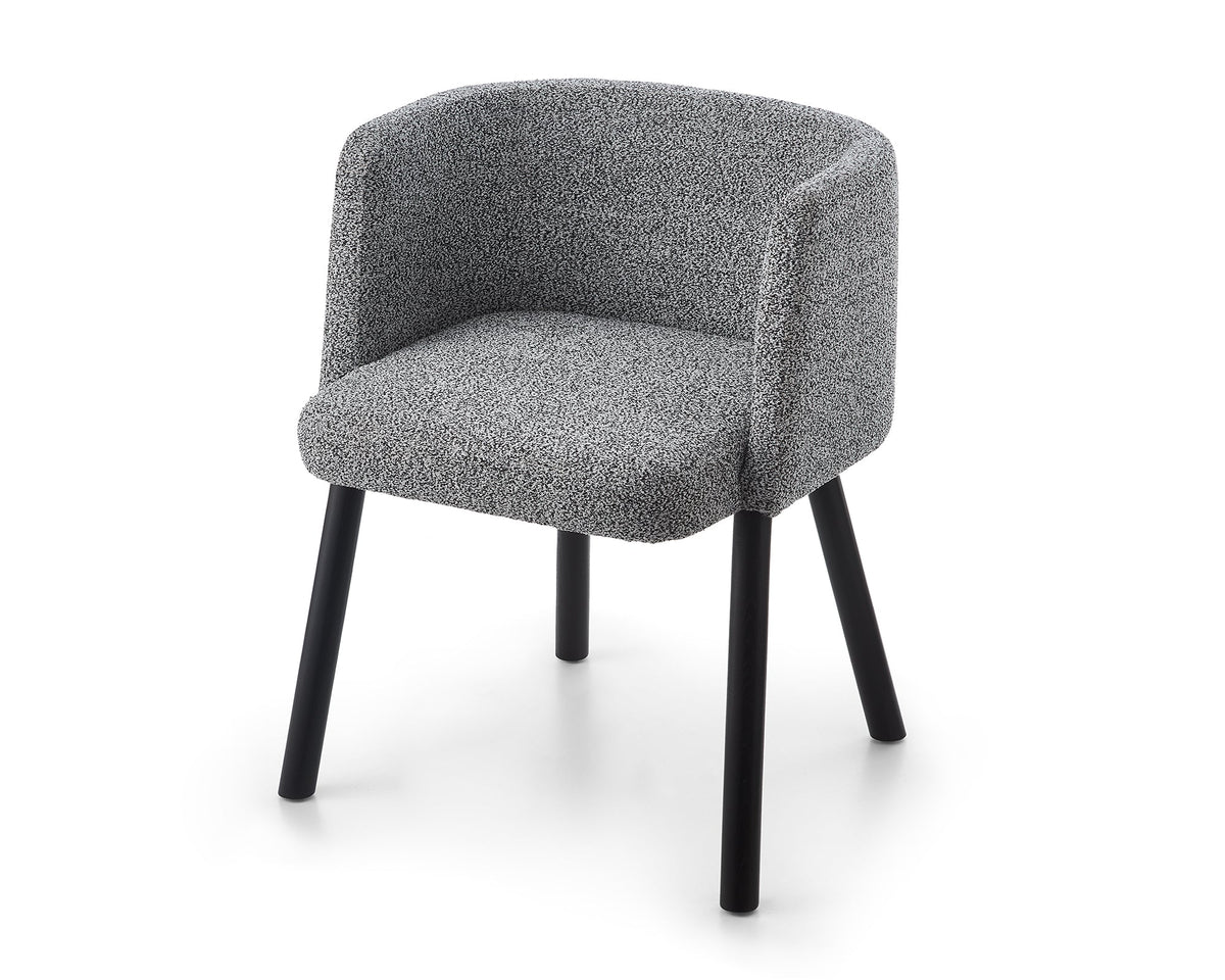 Ethis Dining Chair  -   Speckle Grey/Matt Black
