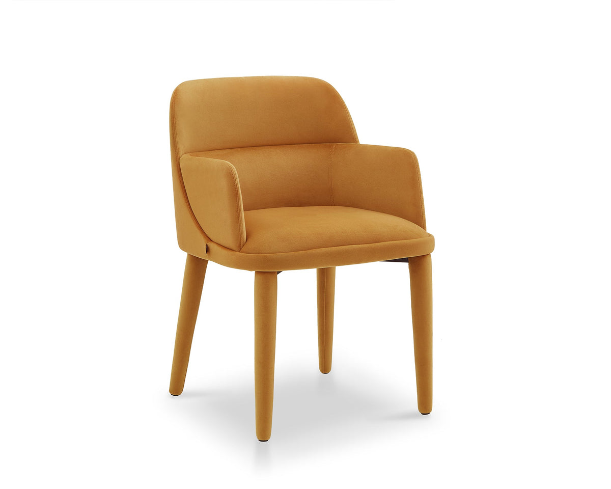 Diva Dining Chair with Arms  -  Megan Mustard