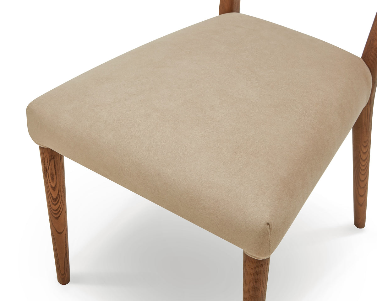 Adelaide Dining Chair -  Hopper Desert & Brushed Brown